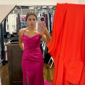 Vibrant Fuchsia Strapless Dress